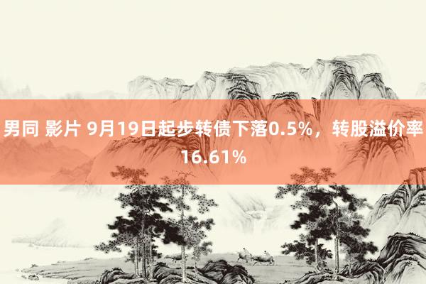 男同 影片 9月19日起步转债下落0.5%，转股溢价率16.61%