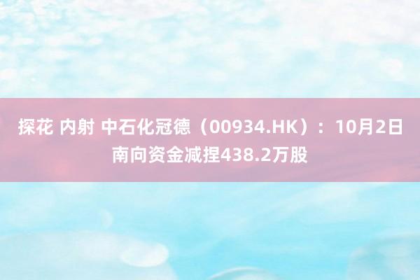 探花 内射 中石化冠德（00934.HK）：10月2日南向资金减捏438.2万股