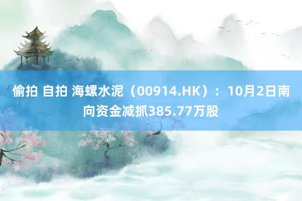 偷拍 自拍 海螺水泥（00914.HK）：10月2日南向资金减抓385.77万股