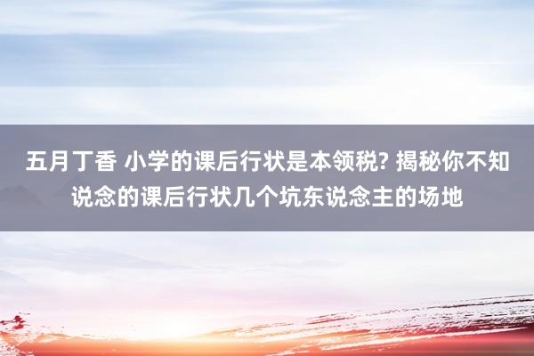 五月丁香 小学的课后行状是本领税? 揭秘你不知说念的课后行状几个坑东说念主的场地