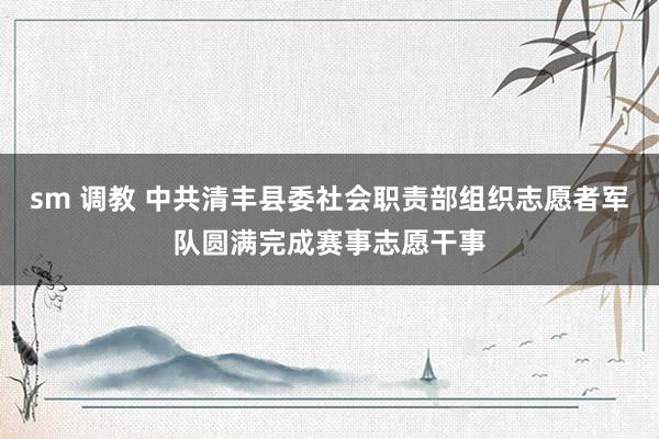 sm 调教 中共清丰县委社会职责部组织志愿者军队圆满完成赛事志愿干事