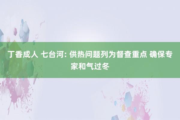 丁香成人 七台河: 供热问题列为督查重点 确保专家和气过冬