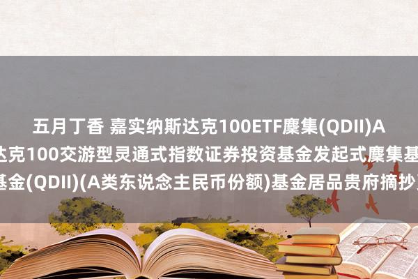 五月丁香 嘉实纳斯达克100ETF麇集(QDII)A东说念主民币: 嘉实纳斯达克100交游型灵通式指数证券投资基金发起式麇集基金(QDII)(A类东说念主民币份额)基金居品贵府摘抄更新(2024年10月30日)