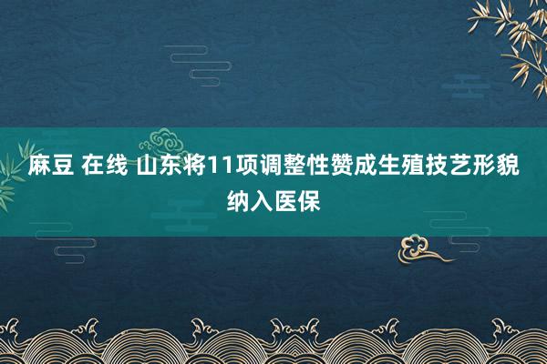 麻豆 在线 山东将11项调整性赞成生殖技艺形貌纳入医保