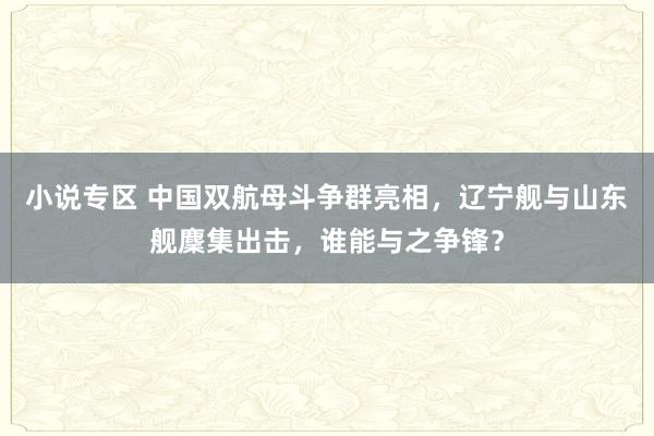 小说专区 中国双航母斗争群亮相，辽宁舰与山东舰麇集出击，谁能与之争锋？