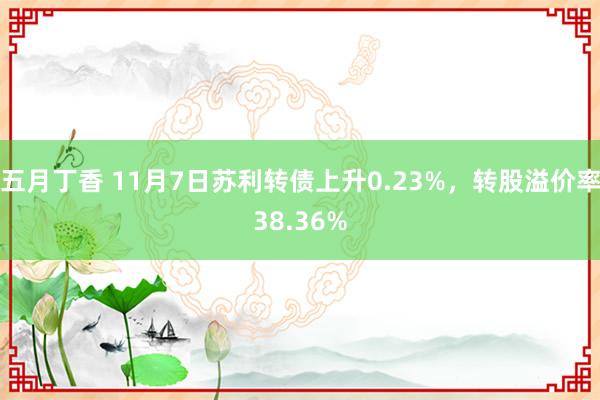 五月丁香 11月7日苏利转债上升0.23%，转股溢价率38.36%