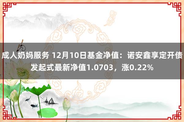 成人奶妈服务 12月10日基金净值：诺安鑫享定开债发起式最新净值1.0703，涨0.22%