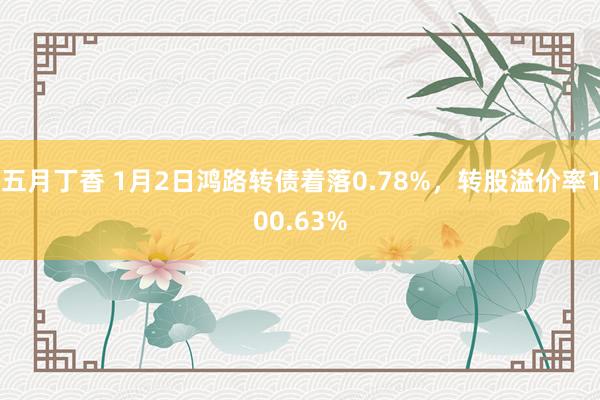 五月丁香 1月2日鸿路转债着落0.78%，转股溢价率100.63%