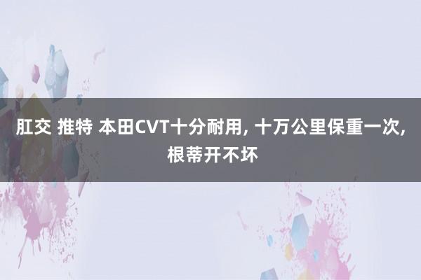 肛交 推特 本田CVT十分耐用， 十万公里保重一次， 根蒂开不坏