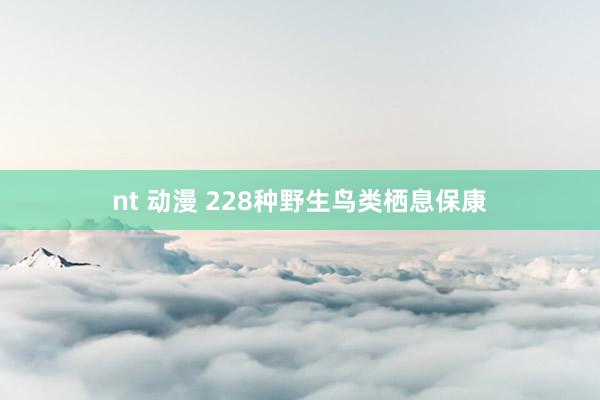 nt 动漫 228种野生鸟类栖息保康